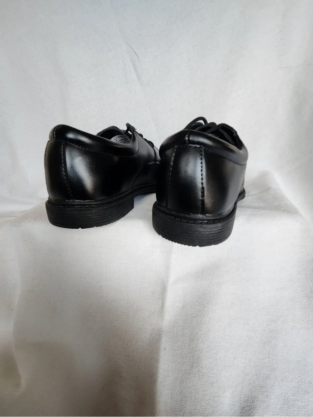 Stacy Adams Boys' Black Lace-Up Dress Shoes man made material